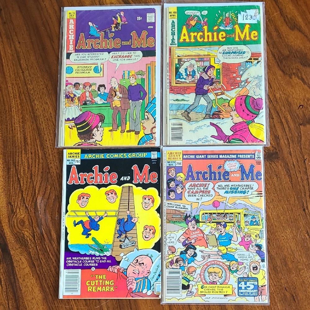 Archie and Me Comic Book Collection No 75, 100, 142, 578